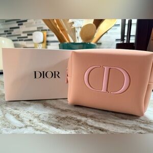 Dior Peach & Pink Neoprene Pouch. New in Box. GWP